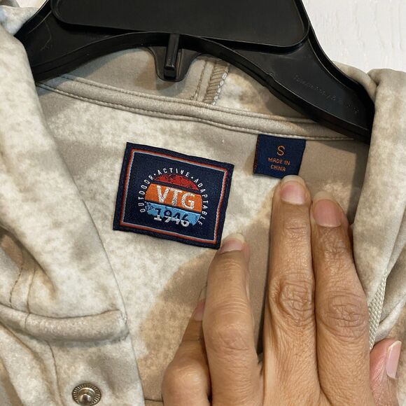 Aztec Pattern Mens Shaket Button Up Hoodie Size Small - Picture 3 of 7